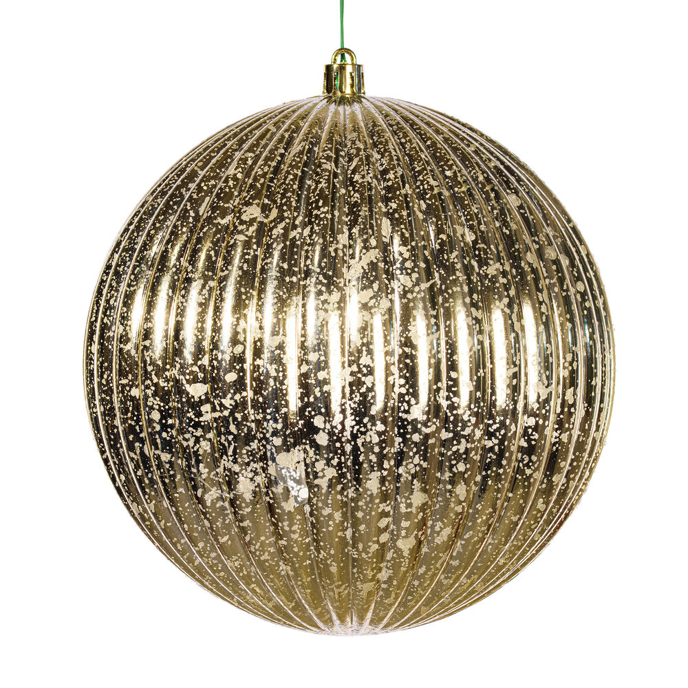 6'' Solid Ball Ornament, Beige