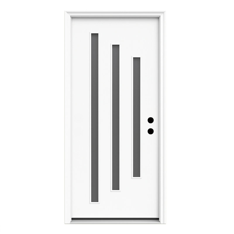 Ensemble de 3 portes contemporaines en fibre de verre 36 po x 80 po, S'ouvre à gauche vers l'intérieur