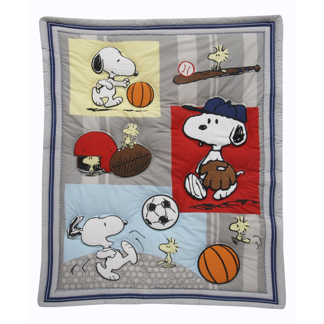 Snoopy Sports 3 - Piece Crib Bedding Set Bedtime Originals