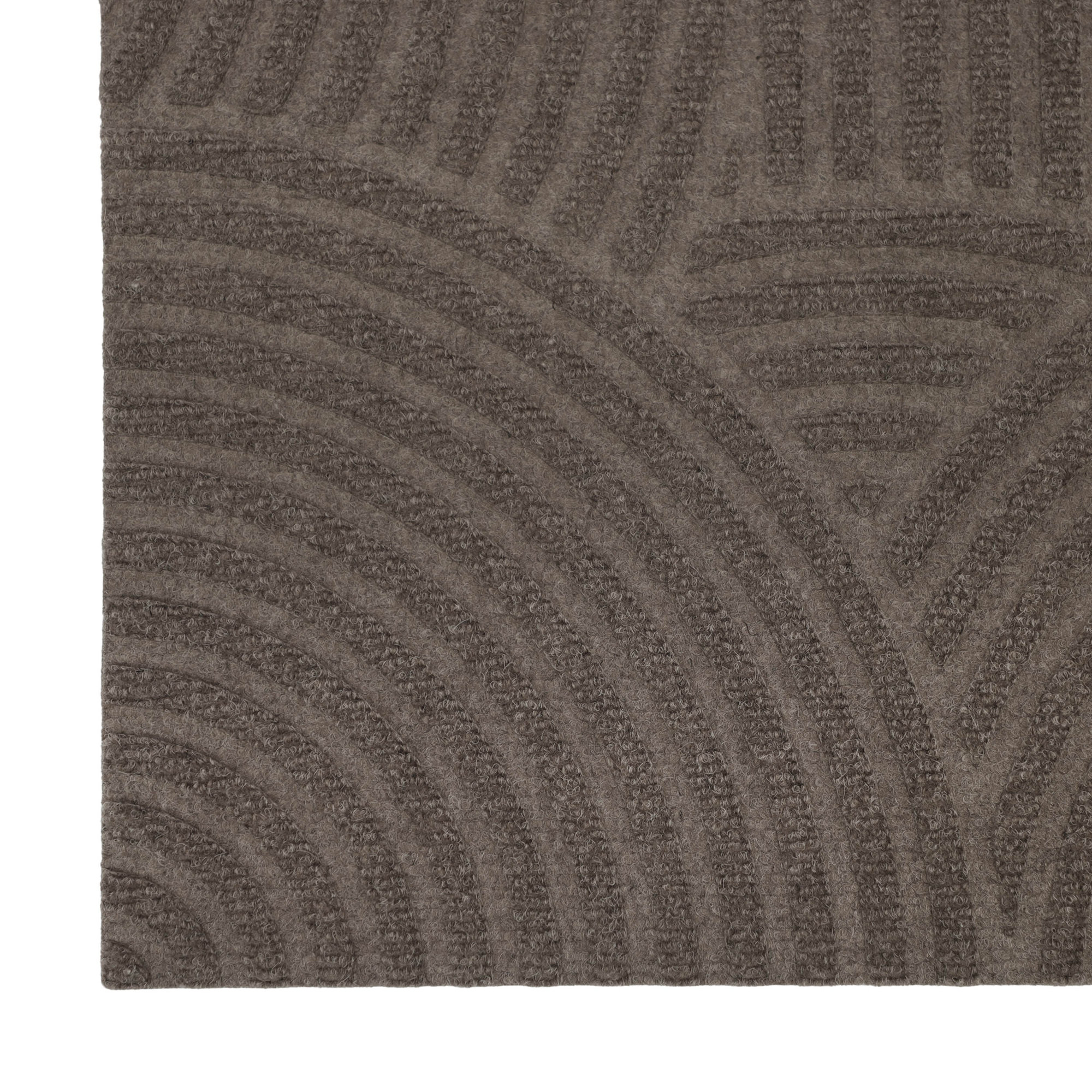 WaterHog Luxe Put Your Records On Non-Slip Indoor Outdoor Door Mat, Greige, 21.5" W x 70" L