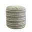 20" Polyester Round Striped Indoor Outdoor Pouf Ottoman-1490059785