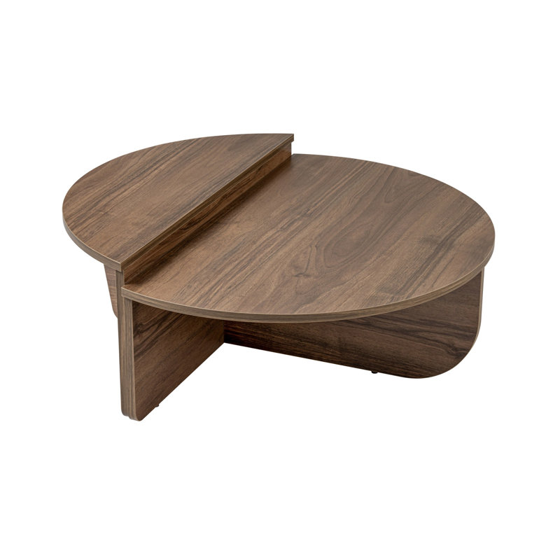 Modern Walnut Coffee Table, 35.4 x 11.8 x 23.6 inches | 100% Melamine Coated Particle Board, Thickness: 0.7 inches | Elegant Design for Living Room, Durable & Stylish | Perfect for Contemporary Home Décor