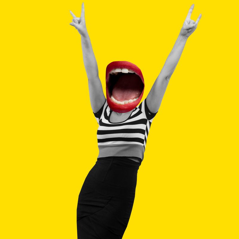 Crazy Girl by Unomat - Wrapped Canvas Print, 30cm H x 30cm W x 3.8cm D