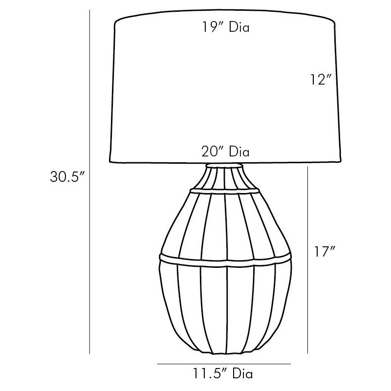 Tangier Table Lamp, Egg Shell