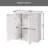 Miami White Wall-Mounted Bathroom Cabinet with Double Vented Doors