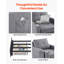 Canapé-lit, canapé-lit convertible avec poche latérale, oreiller, accoudoir et planche de bureau, dossier à 5 angles réglables, canapé-lit simple coulissant avec 2 roulettes et rangement inférieur, gris