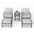 Kannyn 2 - Person Patio Conversation Sets with Cushions