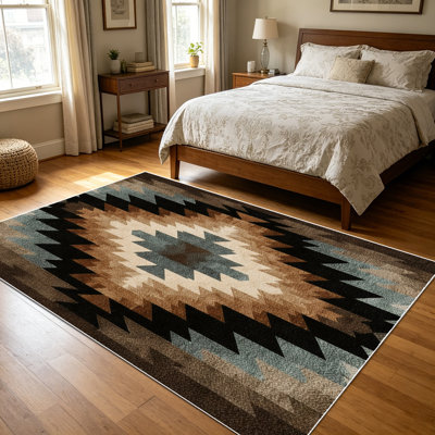 Tapis à motif géométrique 1 pièce Southwestern