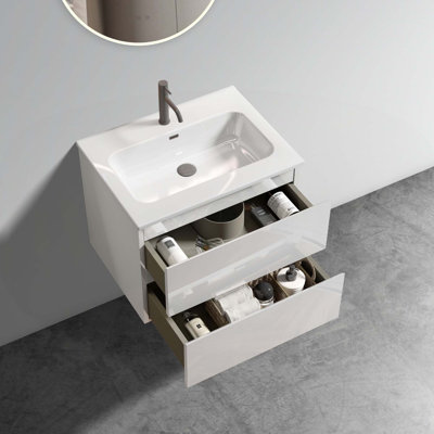 Meuble-lavabo moderne avec rangement amélioré et tiroirs silencieux