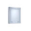 Armoire à pharmacie rectangulaire en aluminium argenté encastrable / à droite avec miroir DEL et horloge l 24 po x H 30 po