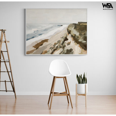 «Bluff Bay I» par Victoria Barnes, reproduction d'art de la côte, reproduction encadrée de la baie, art mural mer, océan, impression de bord de mer, art mural encadré
