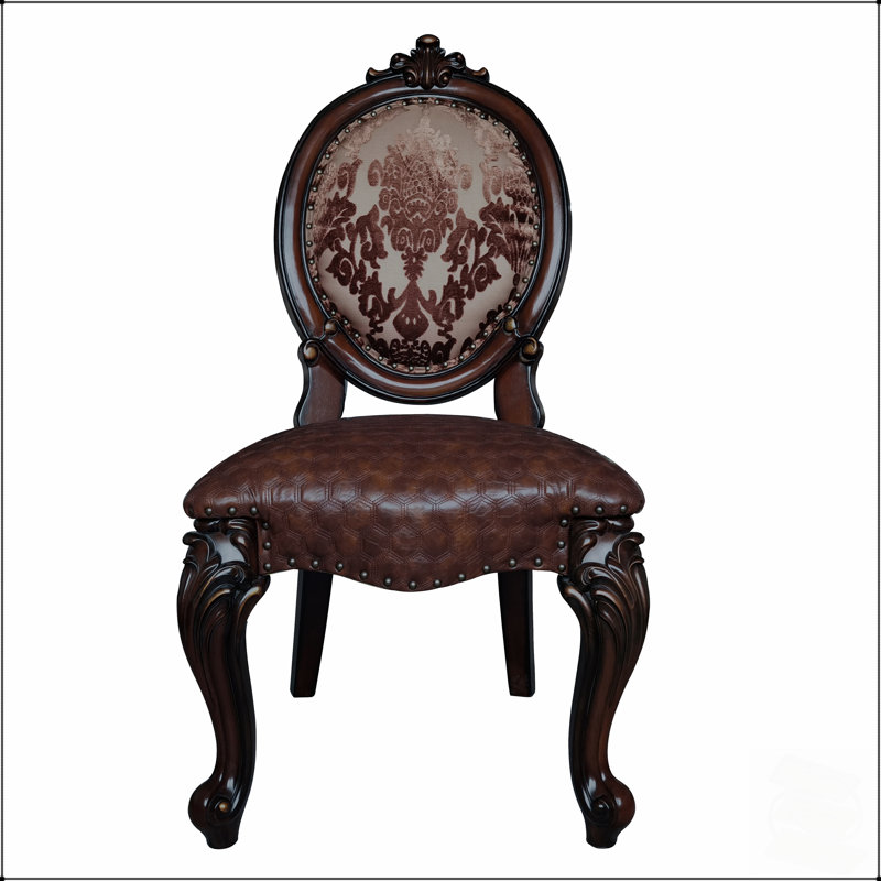 Chaises d'appoint classiques à dossier ovale avec sièges rembourrés pour une décoration intérieure élégante et un siège quotidien confortable