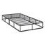 Sommier simple pour lit simple: fabrication en métal noir et tissu texturé, hauteur de 8,5 po, support à 12 lattes, assemblage facile, capacité de poids de 350 lb, fondation de chambre à coucher de taille indispensable - structure et tissu-1955859892