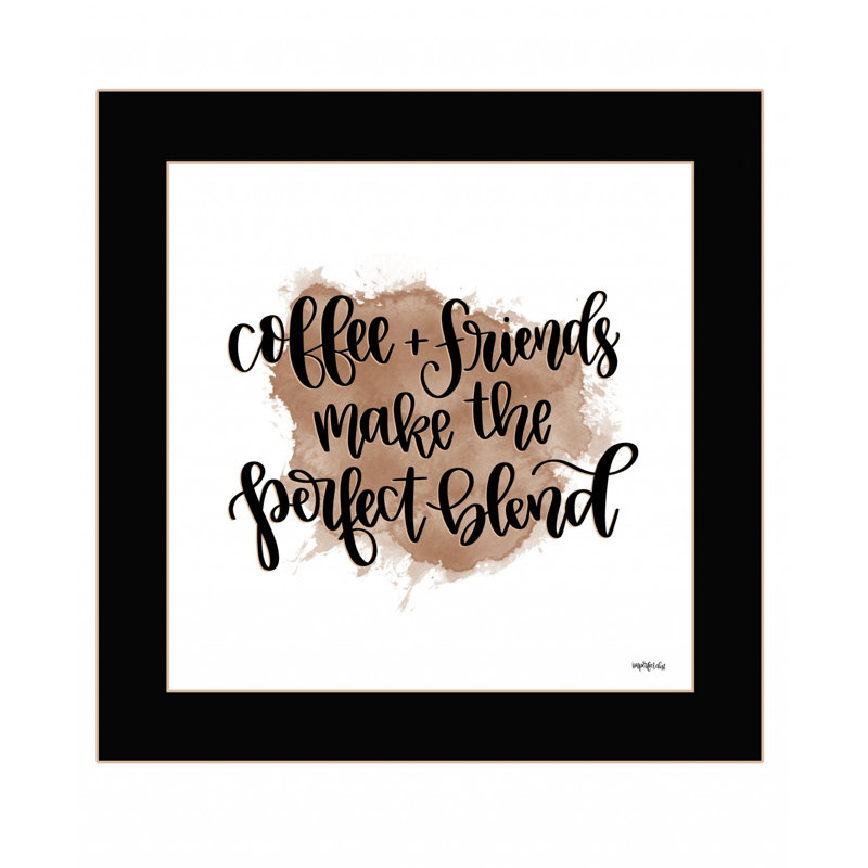 «Coffee and Friends», impression encadrée noire