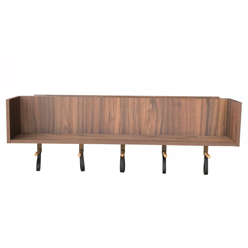 Nikeisha Manufactured Wood Wall Organizer with Key Hooks