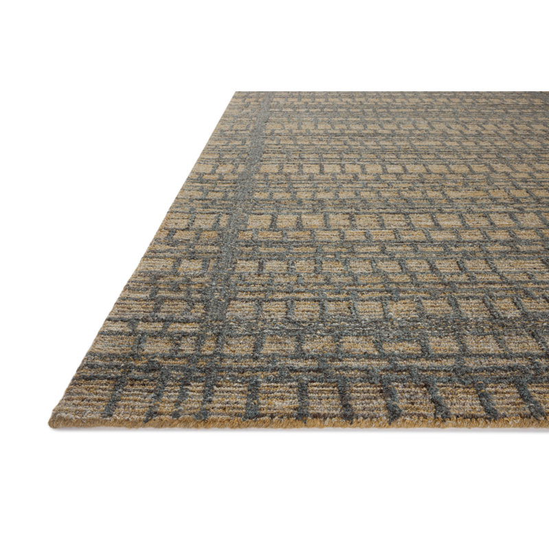 Tapis blé / gris anthracite Laronde, Rectangle 8 pi 6 po x 11 pi 6 po