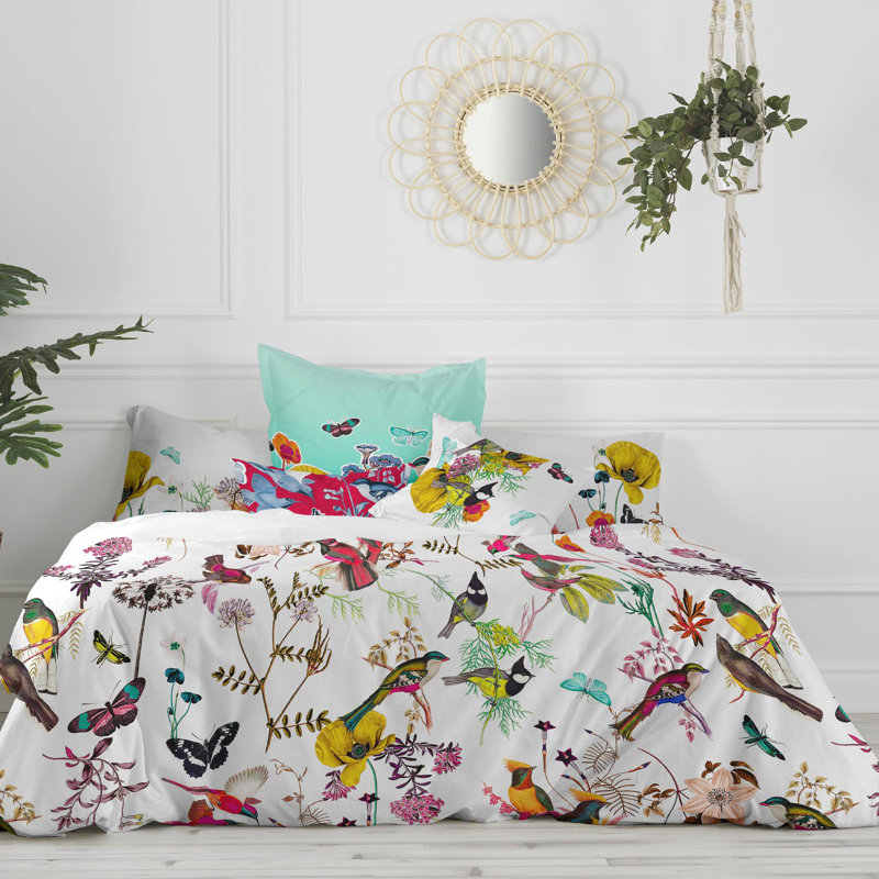 Kettering Cotton Floral Duvet Cover Set with Pillowcases, Super King Duvet Cover + 2 Pillowcases