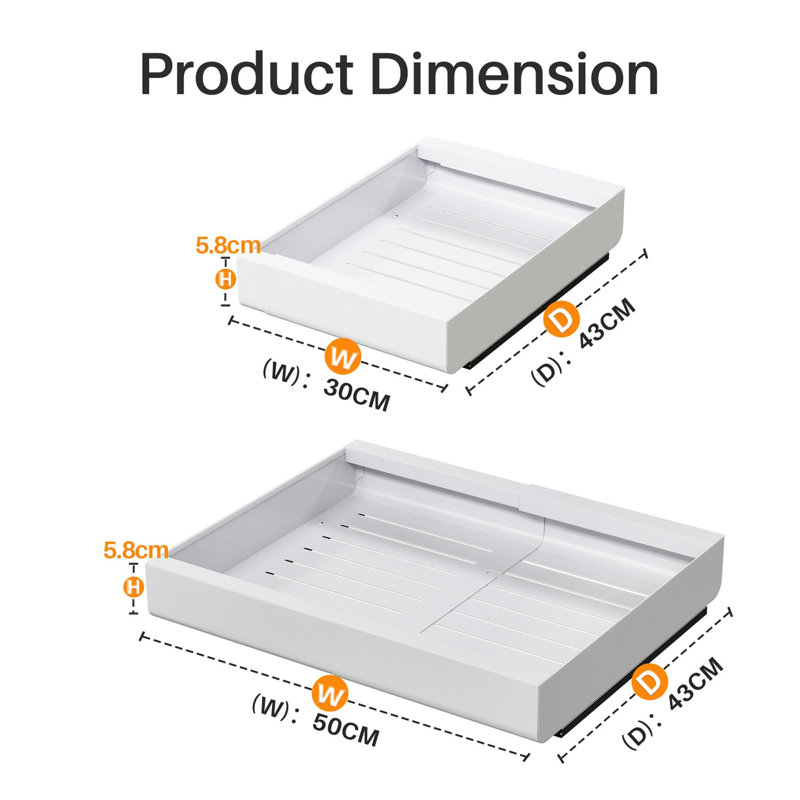 Coshkib Adjustable Pull Out Drawer