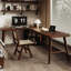 Bureau en bois massif en forme de L noyer foncé-1416148202-1416148204