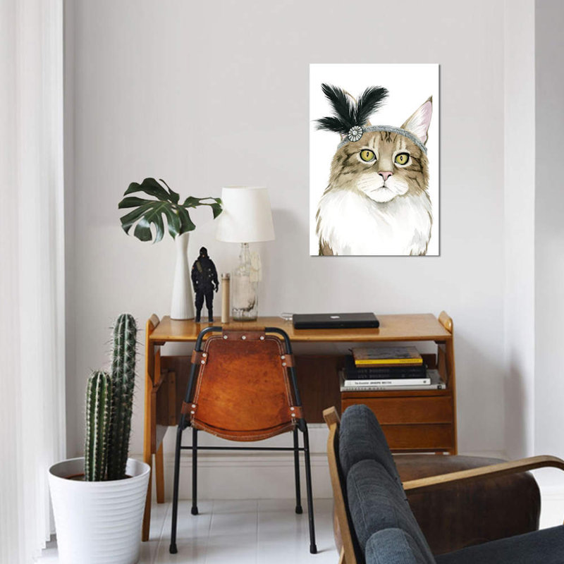 « downton cat iv », reproduction d’impression sur toile, H 40 po x l 26 po x P 1,5 po, Toile tendue, Pas de tapis
