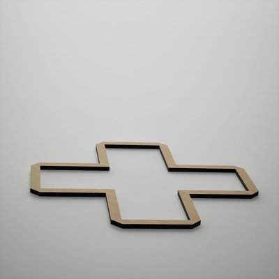 Petits panneaux muraux décoratifs en bois Fowler, petit, l 11 3/8 po x H 11 3/8 po x T 3/8 po, chêne blanc