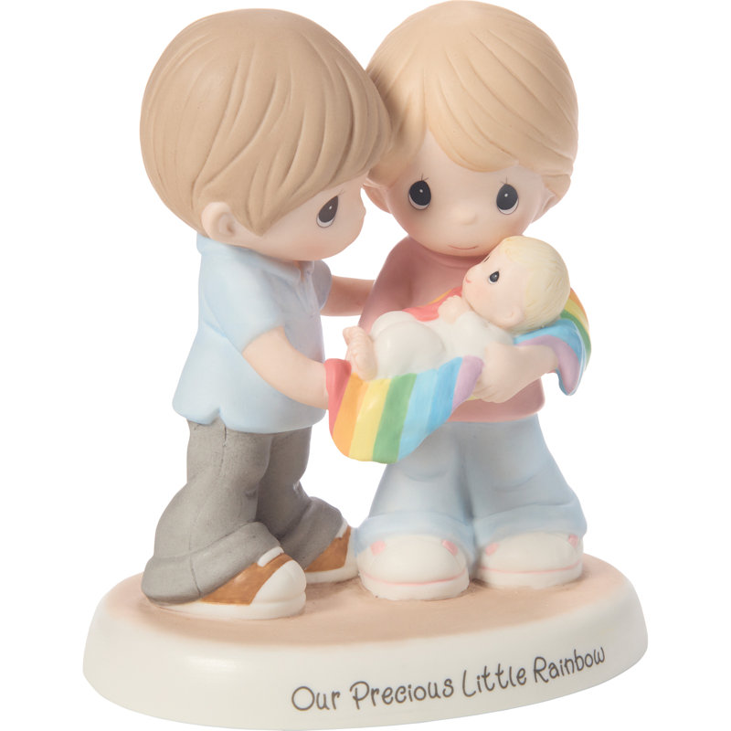 Figurine Precious Moments Our Precious Rainbow Baby Couple 5,4 pouces