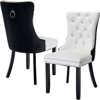 Karneshia Tufted Wing Back Side Chair Dining Chair by Winston Porter