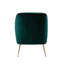 Chaise d'appoint rembourrée en velours Addyson avec pieds chromés dorés-206971052