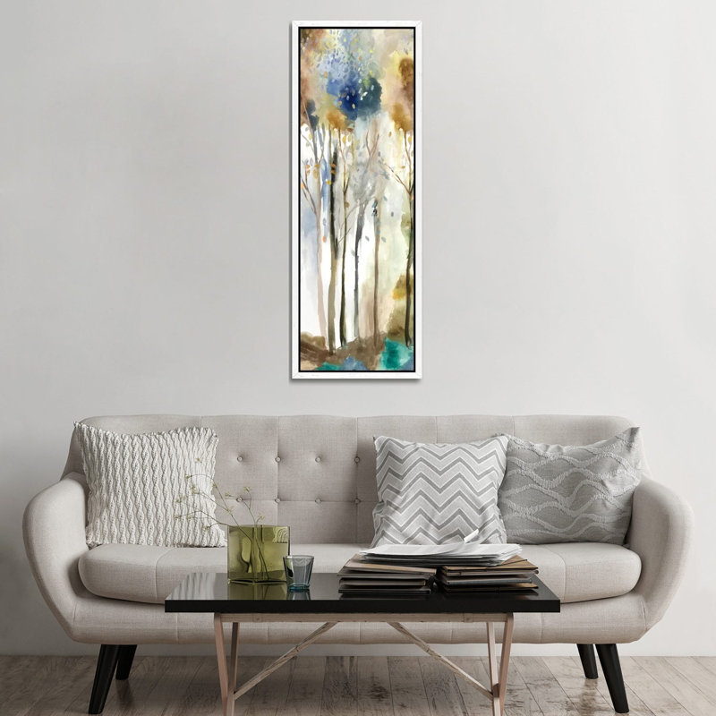 Standing Tall III by Allison Pearce - Painting on Canvas, White Framed Canvas, 30.48 cm H x 91.44 cm W