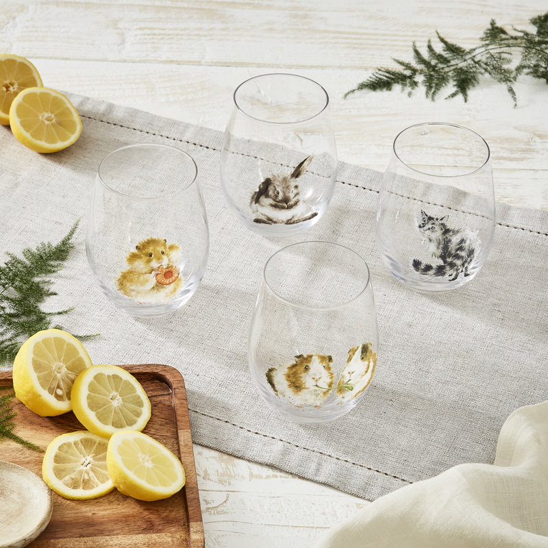 Classic Wrendale Designs  - Assorted Animal Tumblers Set