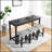 Bar Table Set with Power Outlet, Bar Table and Chairs Set, 4 Piece Dining Table Set-508699968