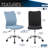 Avers Pneumatic Height Adjustable Rolling Task Chair-1113731110