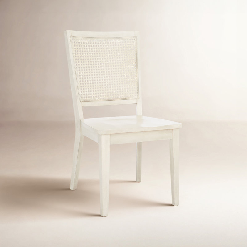Chaise d'appoint Karlie, Blanc délavé, Blanchies, En bois