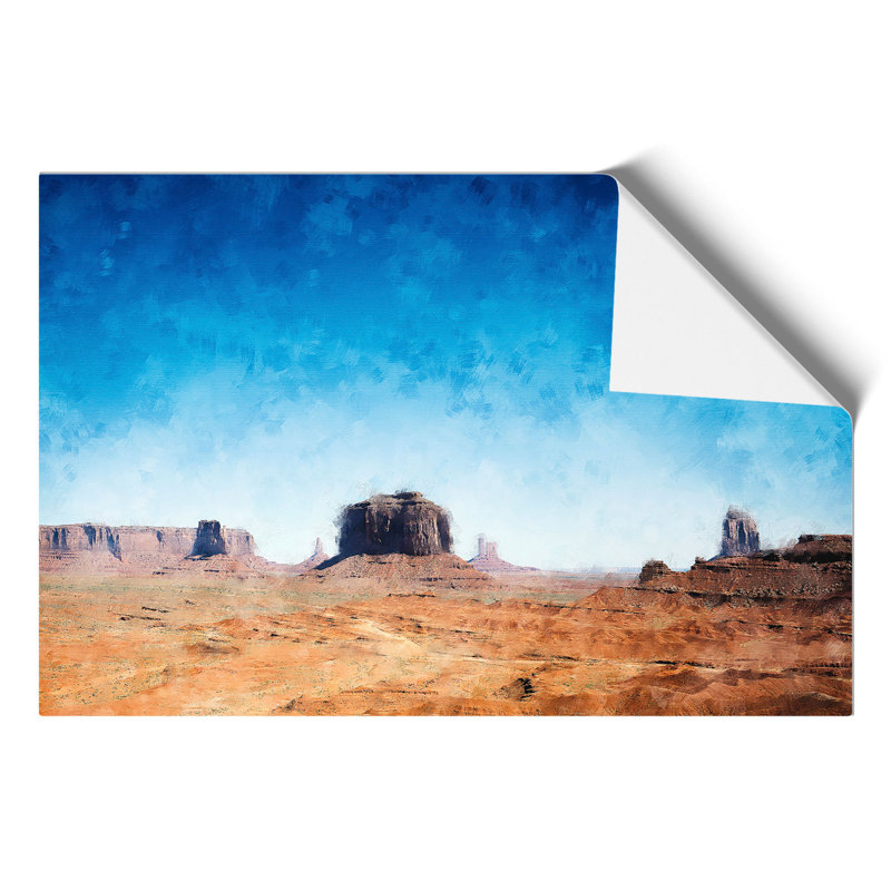 View of Monument Valley in Arizona Painting - Frameless Print, 21cm H x 30cm W x 0.1cm D