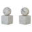 Marble Geometric Bookends