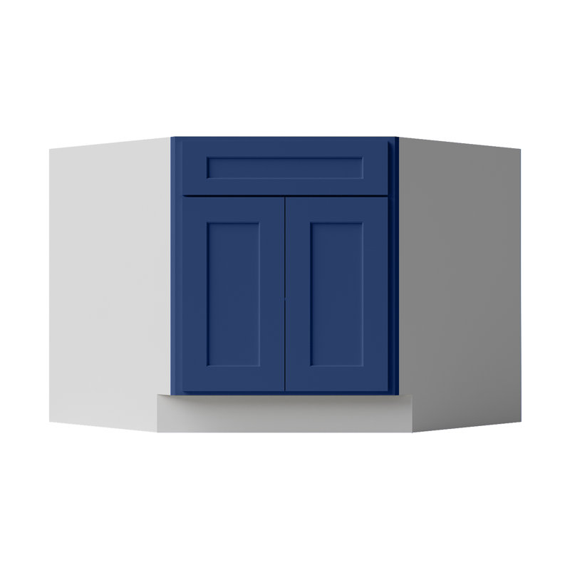 Armoire d'angle, Shaker bleu