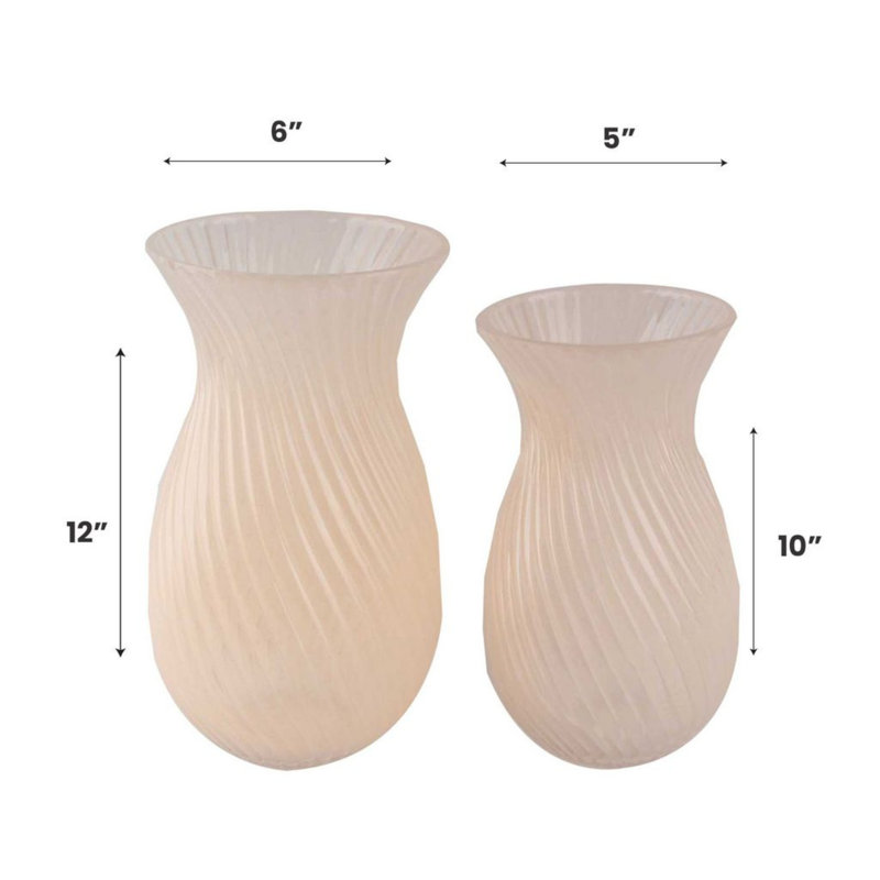 Devarion Glass Table Vase, Ivory