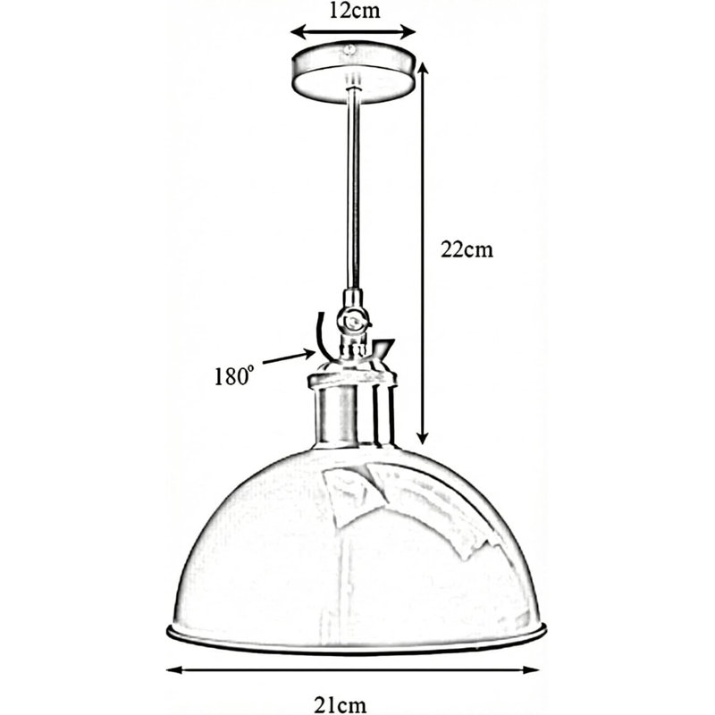 Vintage Industrial Wall Sconce with Adjustable Dome Shade and Swivel Arm, Hardwired Retro Wall Lamp for Bedroom, Living Room, Kitchen, Cafe, Bar and Hallway Lighting