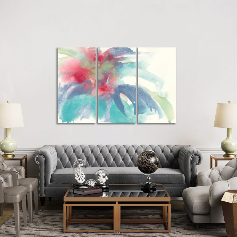 «Dusting of Mint II», ensemble d'art mural sur toile tendue (ensemble de 3)
