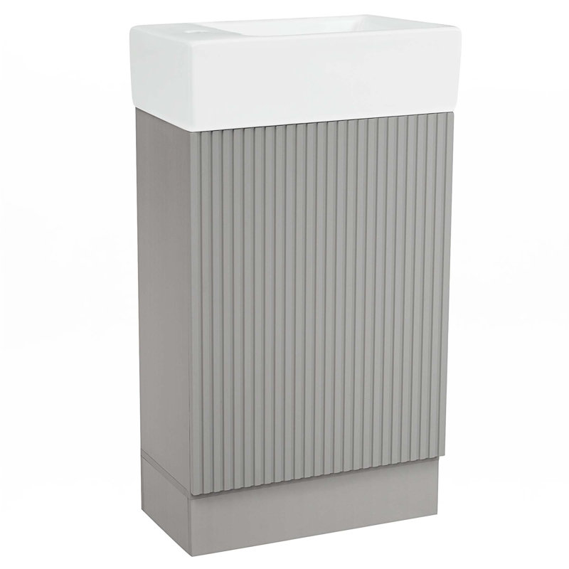 Meuble-lavabo 18,6 po avec lavabo, Gris