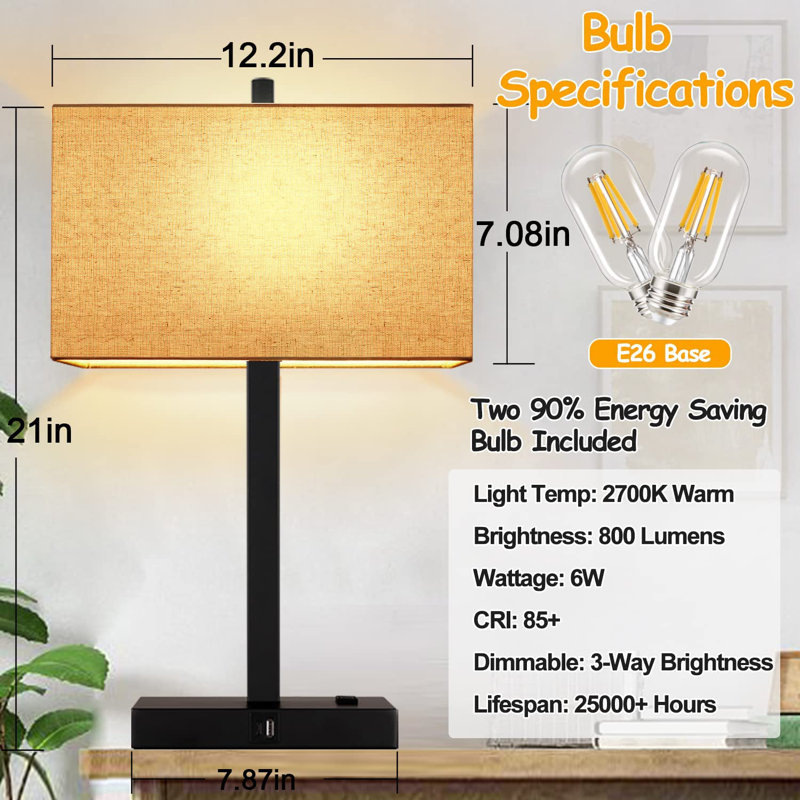 Quintosa Metal USB Table Lamp