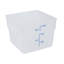  Contenant alimentaire 1 paquet de bac de rangement en plastique de 12 pte avec marqueurs de volume Design éco-compatible en polypropylène translucide-1218800533