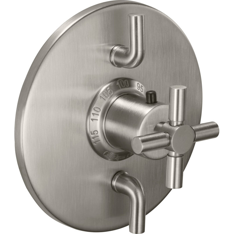 Descanso StyleTherm® 1/2" Trim Only with Dual Volume Control - Smooth Handle, Lifetime Satin Gold