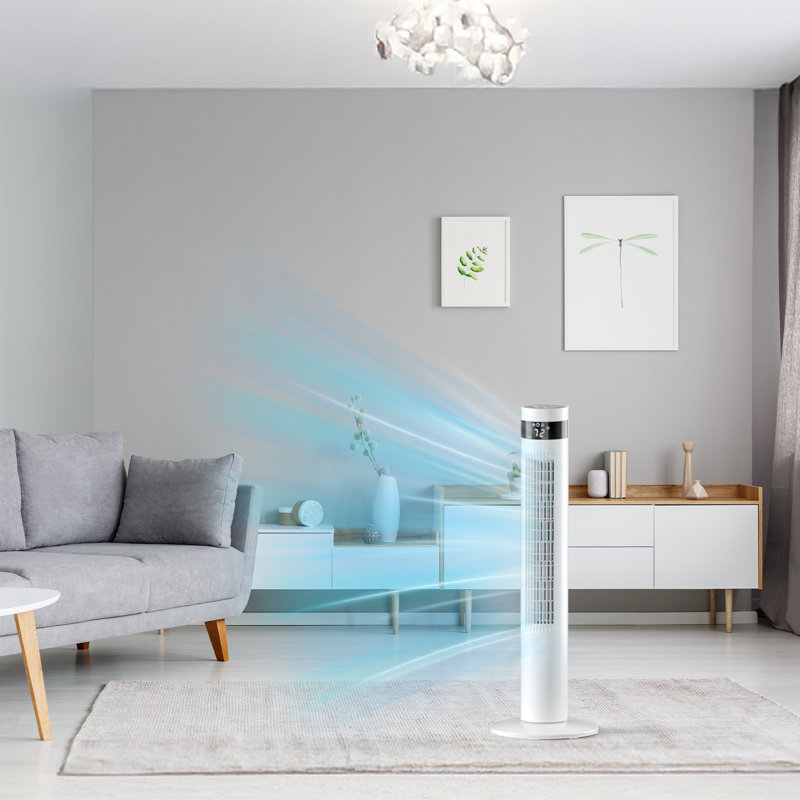 Antarctic Star Tower Fans for Home, 35" Standing Floor Fan with Remote, 85° Oscillating Fan, 24 ft/s High Velocity, LED Display |  3 Speeds, 3 Modes, 12H Timer| Whisper-Quiet Bedroom