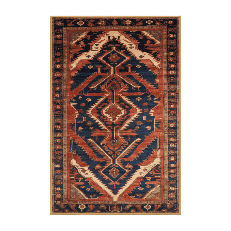 Tapis brun lavable à la machine, Rectangulaire 3 pi x 5 pi