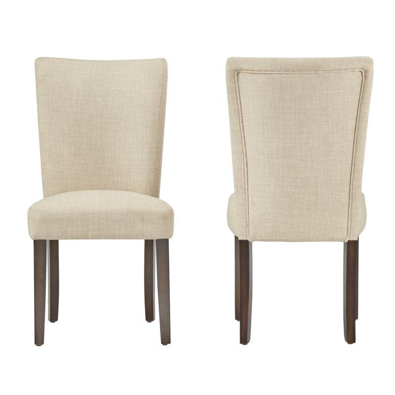 Lancaster 20.5'' H Upholstered Parsons Chair, Linen Beige 