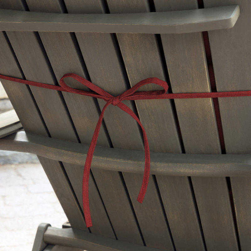 Nautical Red Plush Tufted Adirondack Chair Cushion Set