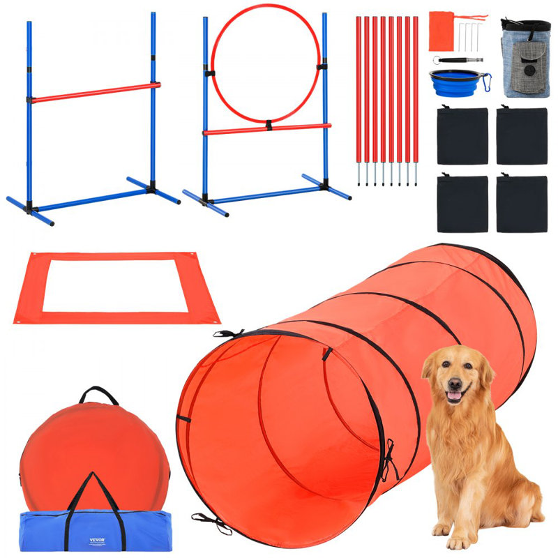 Ensemble de formation pour chien 5 pièces avec tunnel haies