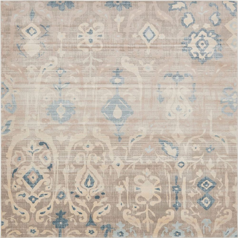 Ikat Indoor Rug, Square 8'