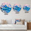 Blue Waves Breaking At The Beach I - Horloge murale nautique et côtière-60327215